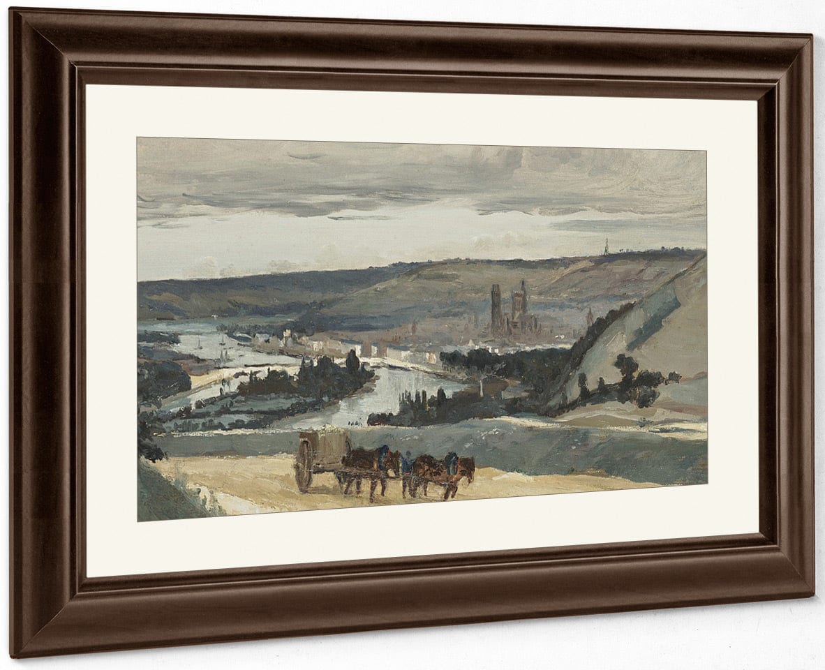 Panoramic View Of Rouen By Jean Baptiste Camille Corot Fine Art Print