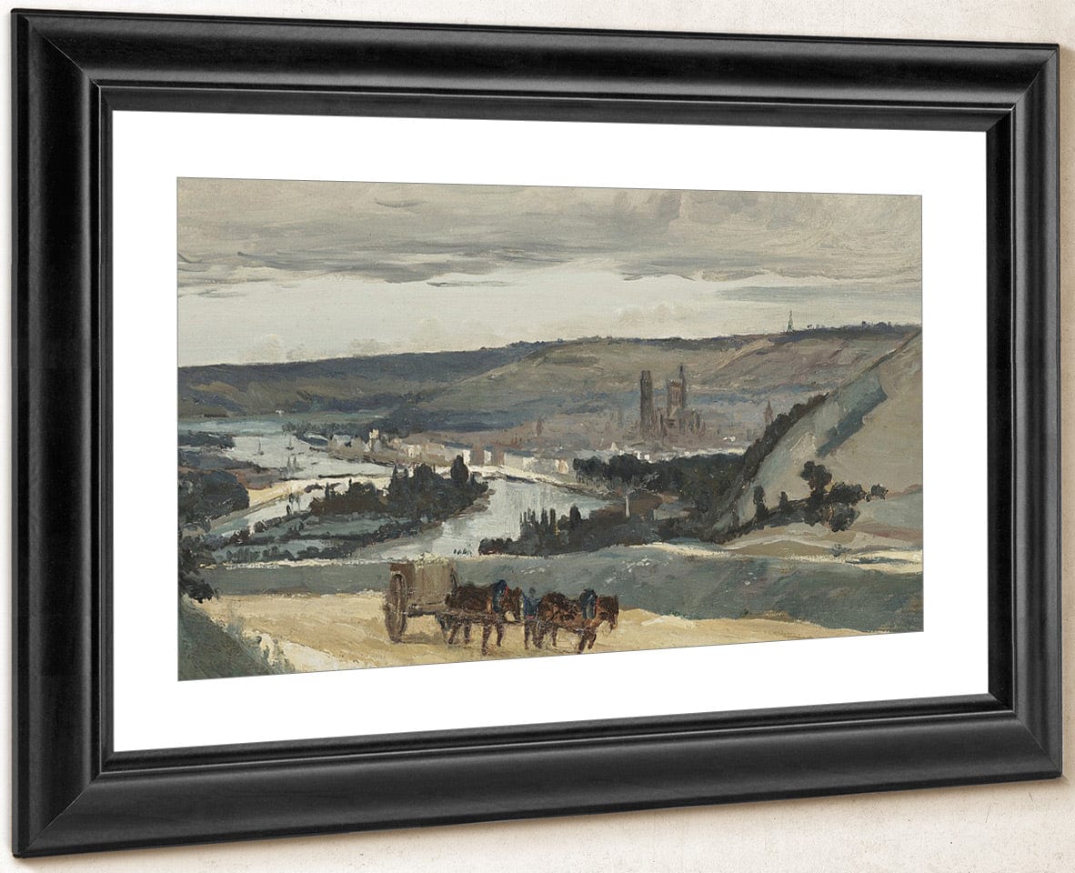 Panoramic View Of Rouen By Jean Baptiste Camille Corot Fine Art Print