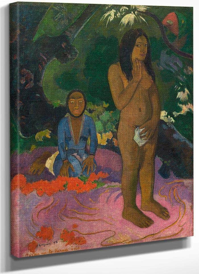 Parau Na Te Varua Ino Words Of The Devil By Paul Gauguin Fine Art Print