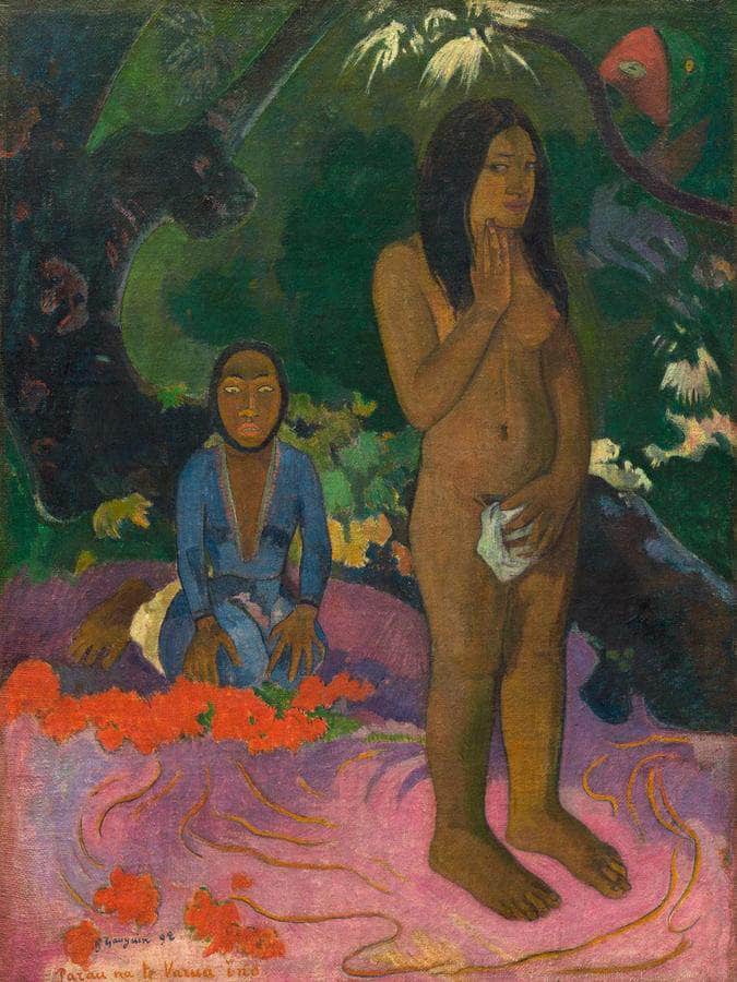 Parau Na Te Varua Ino Words Of The Devil By Paul Gauguin Fine Art Print
