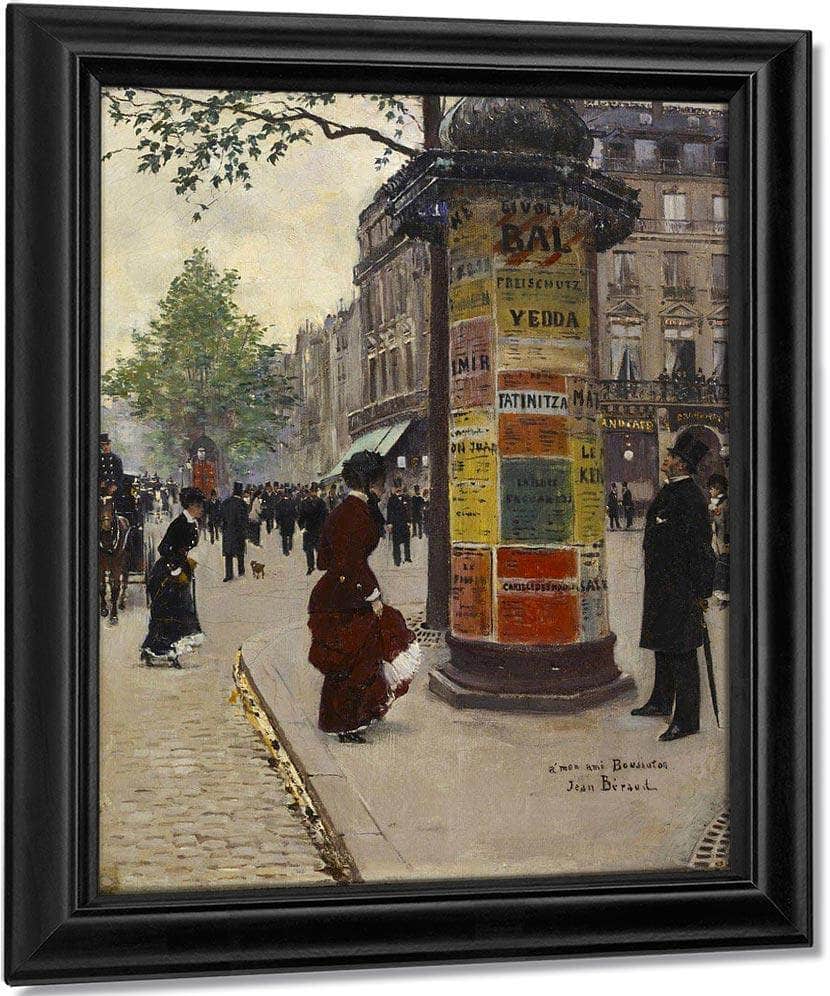 Paris Kiosk Jean Beraud Fine Art Print