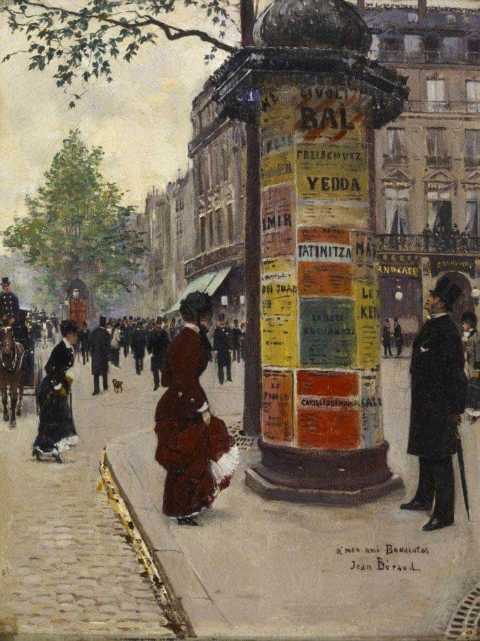 Paris Kiosk Jean Beraud Fine Art Print
