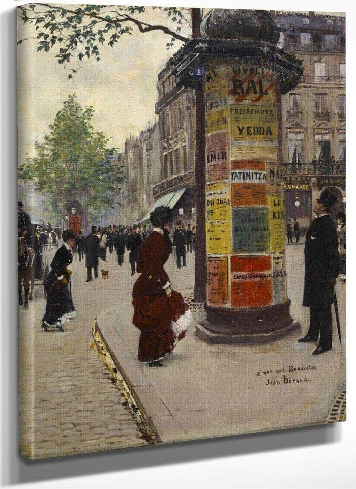 Paris Kiosk Jean Beraud Fine Art Print