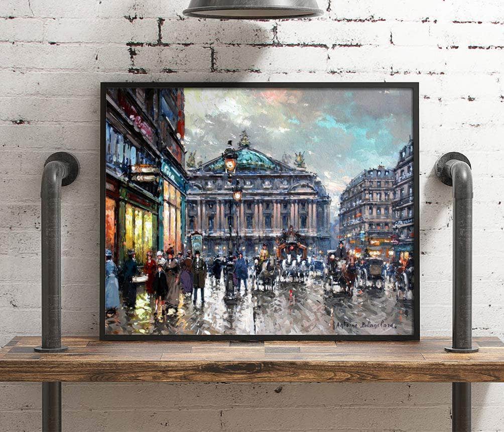 Paris L'opera Painting Antoine Blanchard Canvas Art Fine Art Print