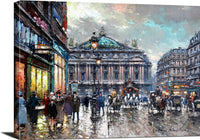 Paris L'opera Painting Antoine Blanchard Canvas Art Fine Art Print