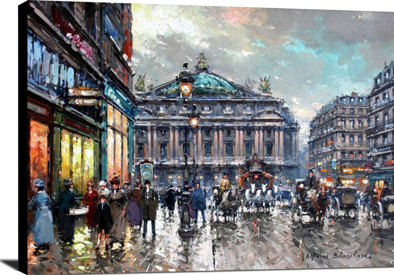 Paris L'opera Painting Antoine Blanchard Canvas Art Fine Art Print