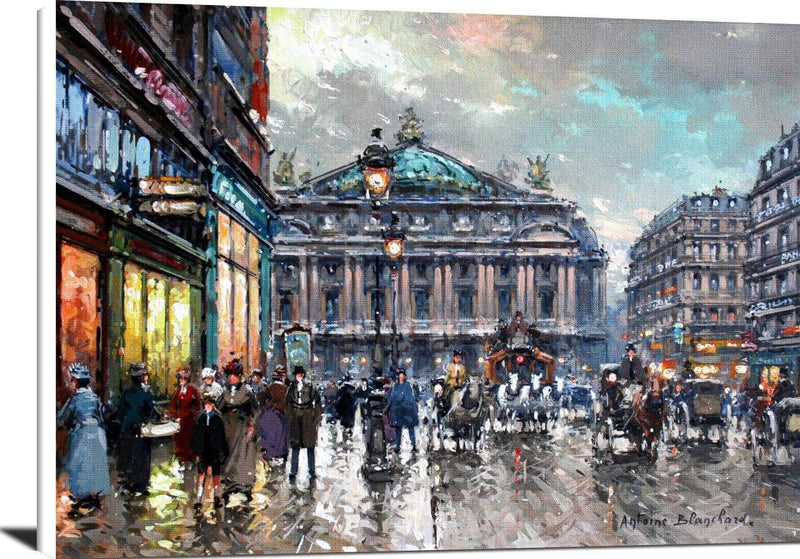 Paris L'opera Painting Antoine Blanchard Canvas Art Fine Art Print