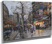 Paris La Porte Saint Martin By Eugene Galien Laloue Fine Art Print