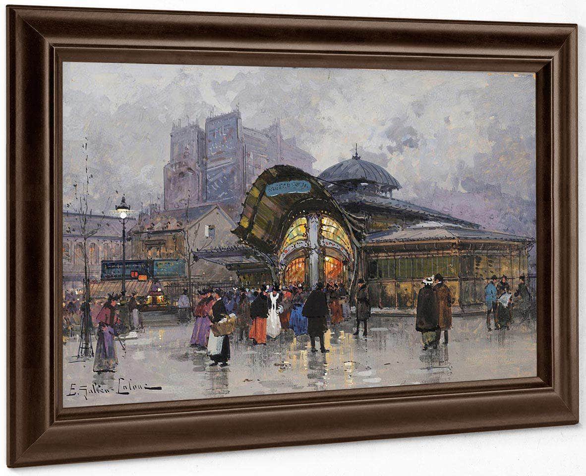 Paris Les Halles By Eugene Galien Laloue Fine Art Print