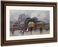 Paris Les Halles By Eugene Galien Laloue Fine Art Print