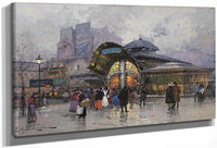 Paris Les Halles By Eugene Galien Laloue Fine Art Print