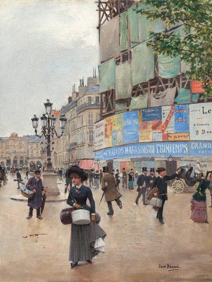 Paris Rue Du Havre By Jean Beraud Fine Art Print