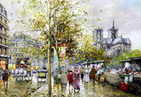 Paris Street Scene Painting Antoine Blanchard Canvas Art Fine Art Print