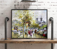 Paris Street Scene Painting Antoine Blanchard Canvas Art Fine Art Print