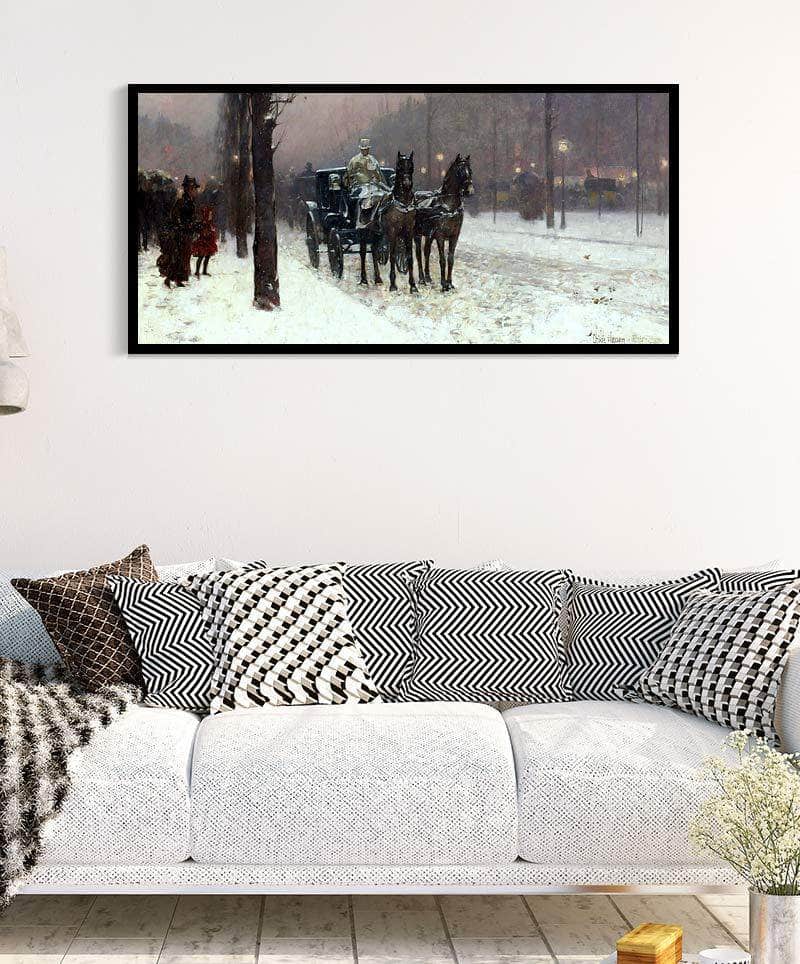 Paris, Winter Day Painting Frederick Childe Hassam Canvas Art Fine Art Print