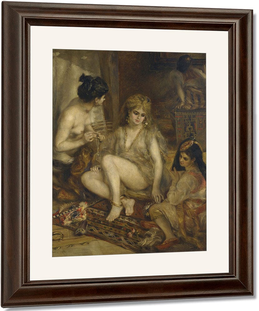 Parisiennes In Algerian Costume Or Harem By Pierre Auguste Renoir Fine Art Print
