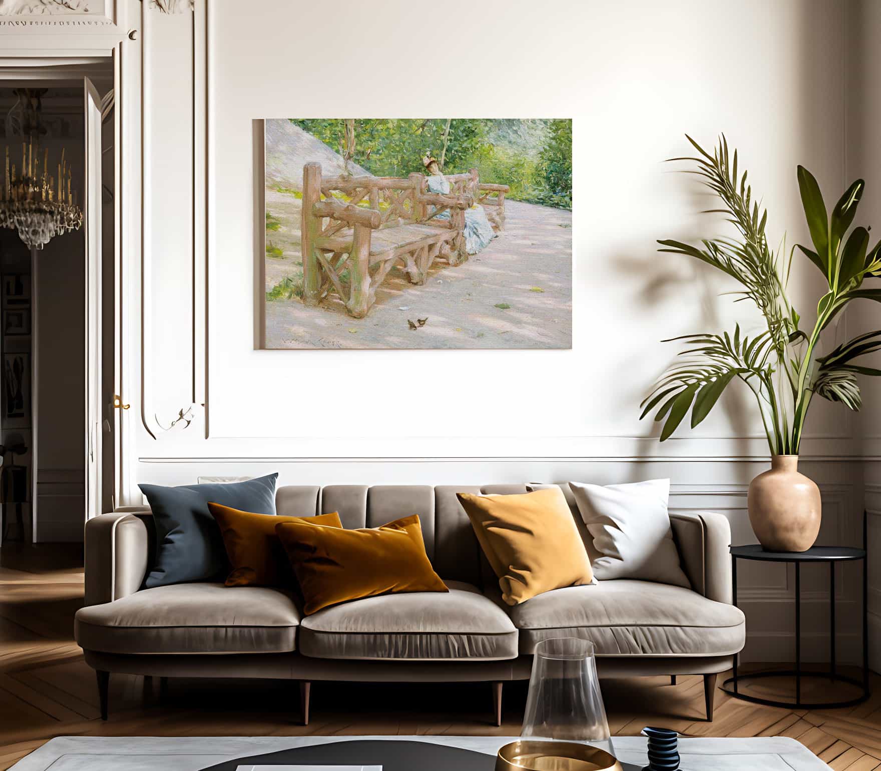 Park Bench By Chase William Merritt Fine Art Print