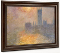Parliament At Sunset By Claude Monet Fine Art Print