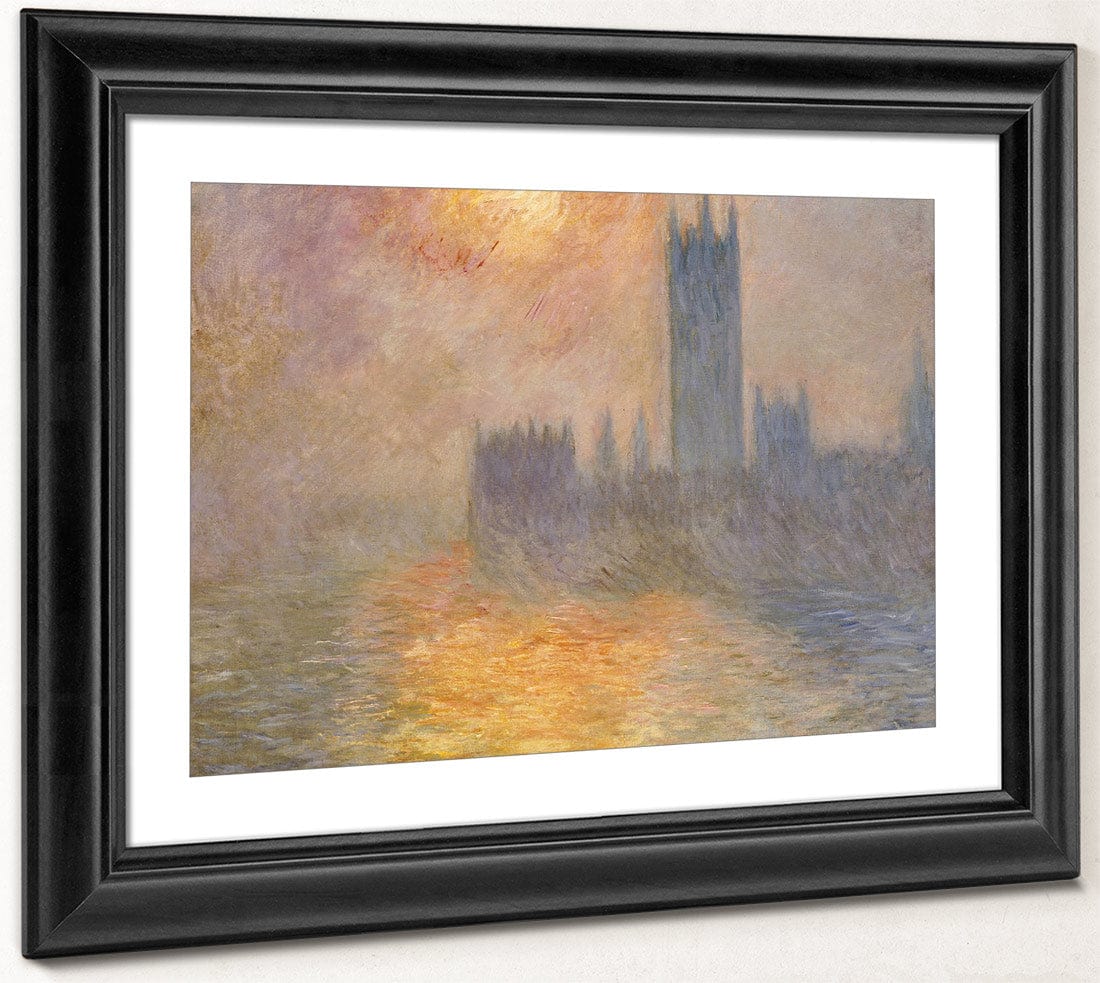 Parliament At Sunset By Claude Monet Fine Art Print