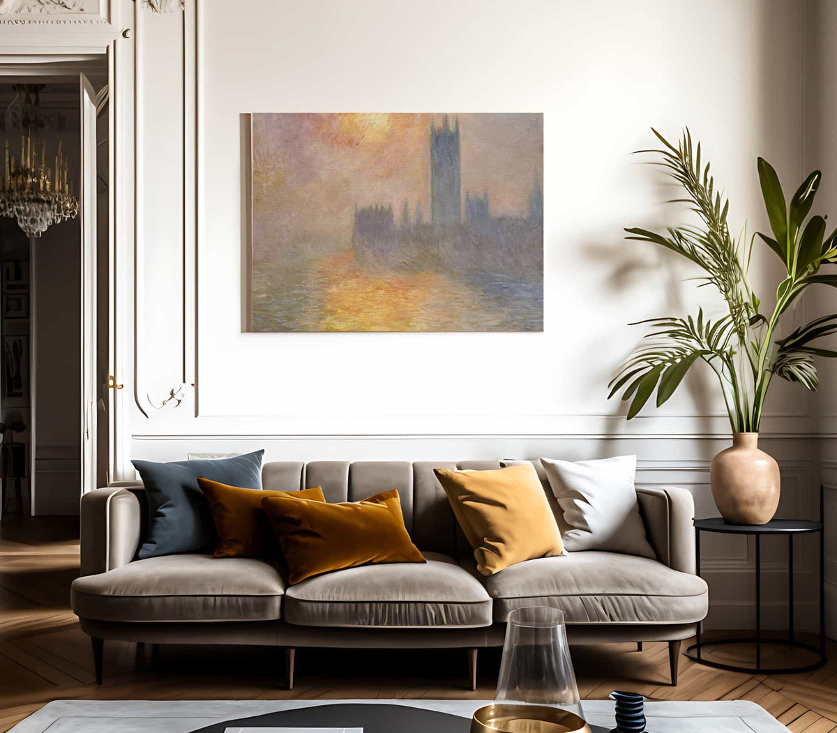 Parliament At Sunset By Claude Monet Fine Art Print