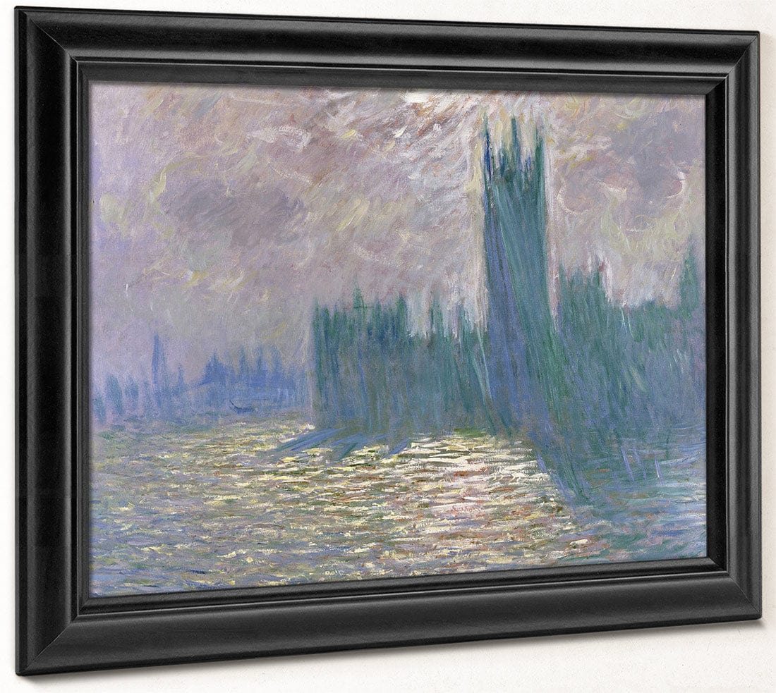 Parliament, Reflections On The Thames By Claude Monet Fine Art Print