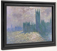 Parliament, Reflections On The Thames By Claude Monet Fine Art Print