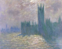 Parliament, Reflections On The Thames By Claude Monet Fine Art Print