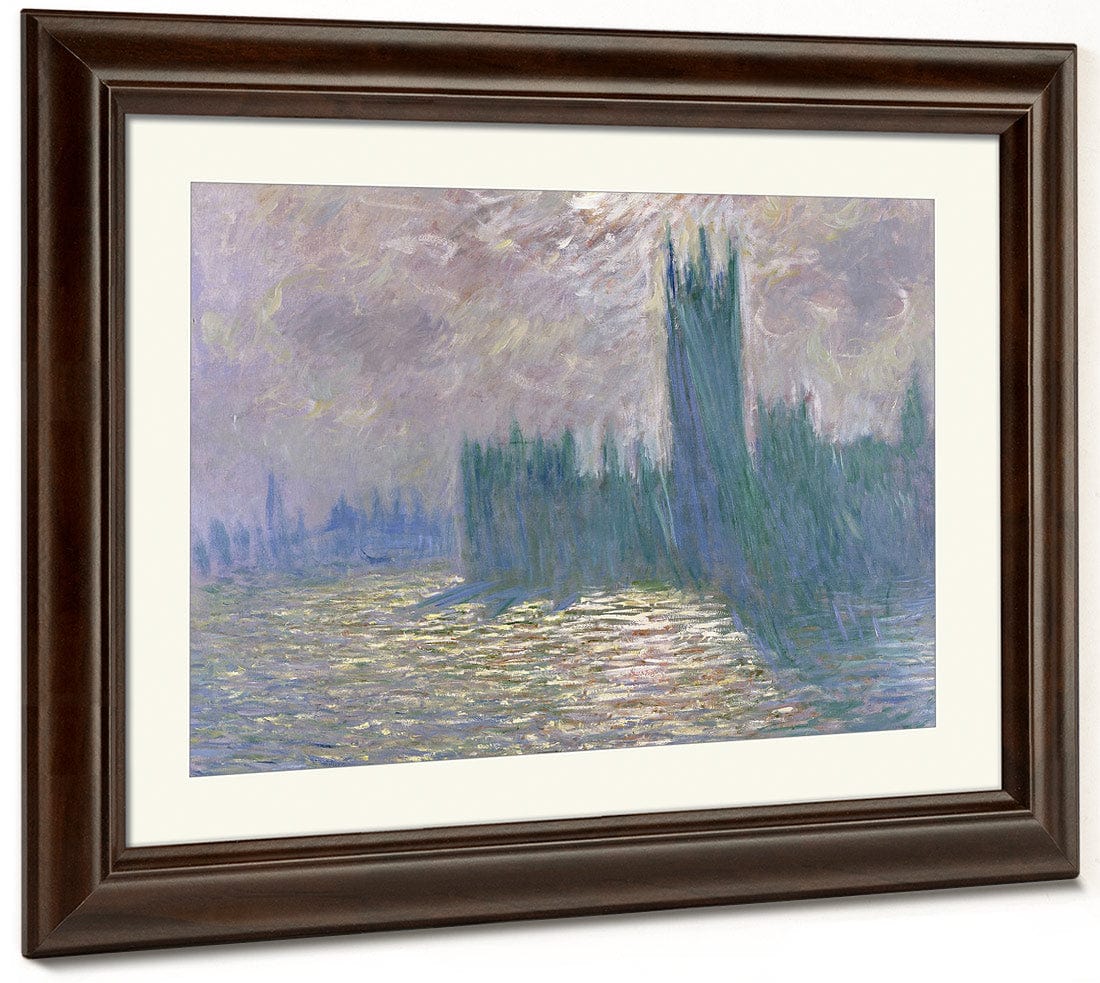 Parliament, Reflections On The Thames By Claude Monet Fine Art Print