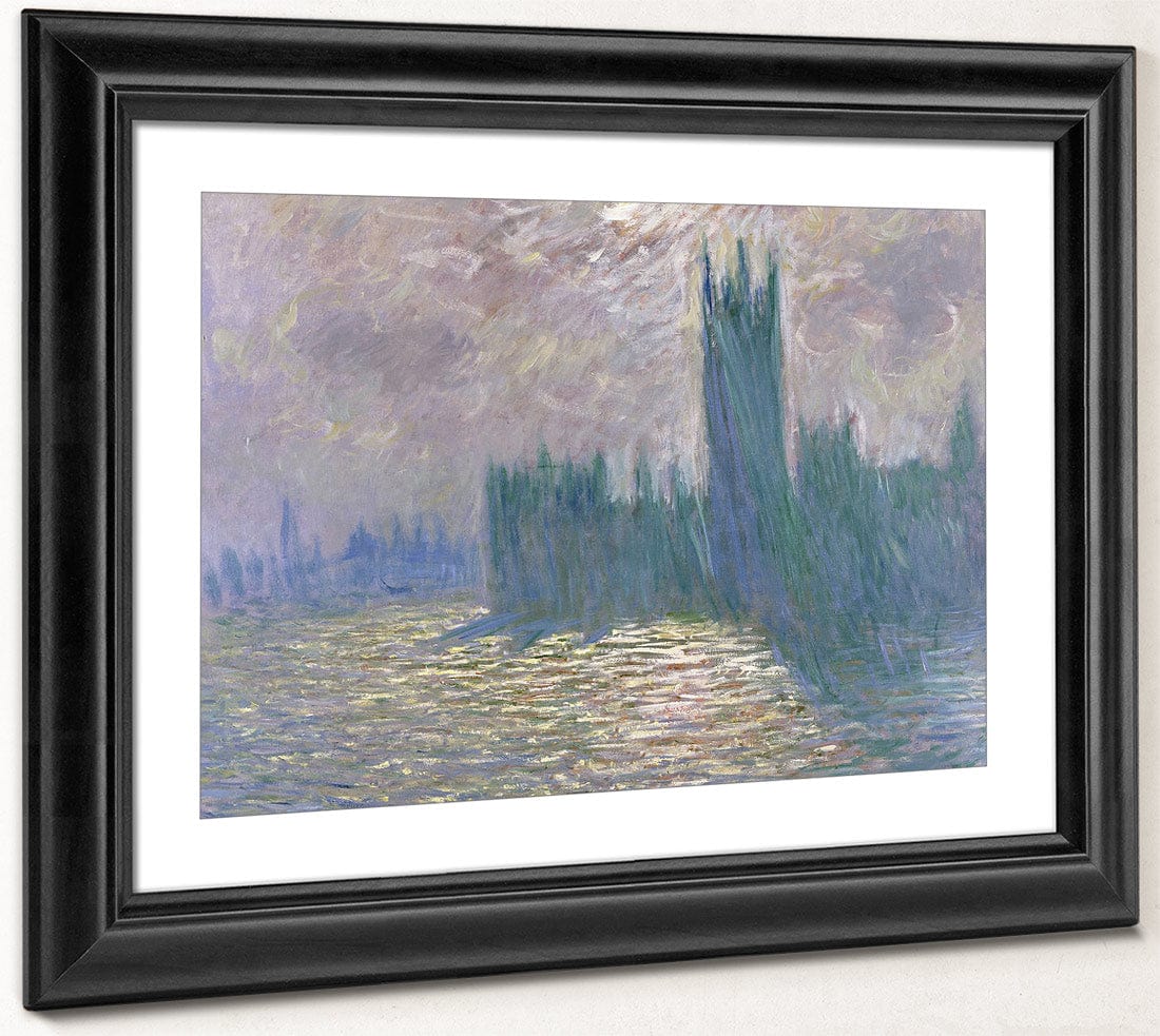 Parliament, Reflections On The Thames By Claude Monet Fine Art Print