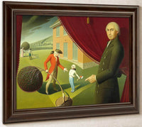Parson Weems Fable By Grant Wood Fine Art Print