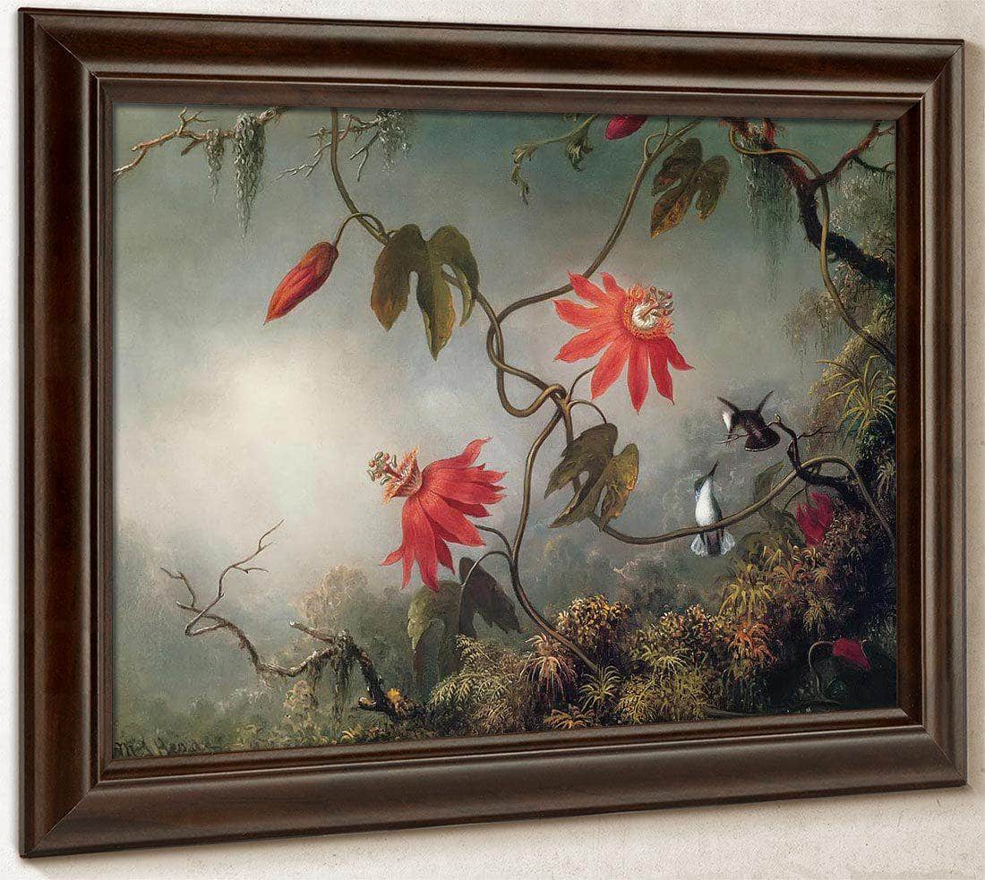 Passion Flowers And Hummingbirds By Martin Johnson Heade Fine Art Print