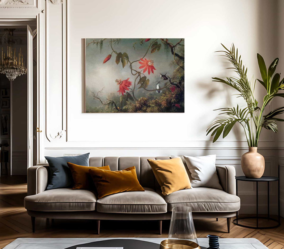 Passion Flowers And Hummingbirds By Martin Johnson Heade Fine Art Print