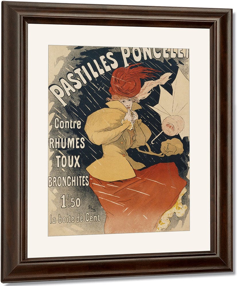 Pastilles Poncelet Poster By Jules Cheret Fine Art Print