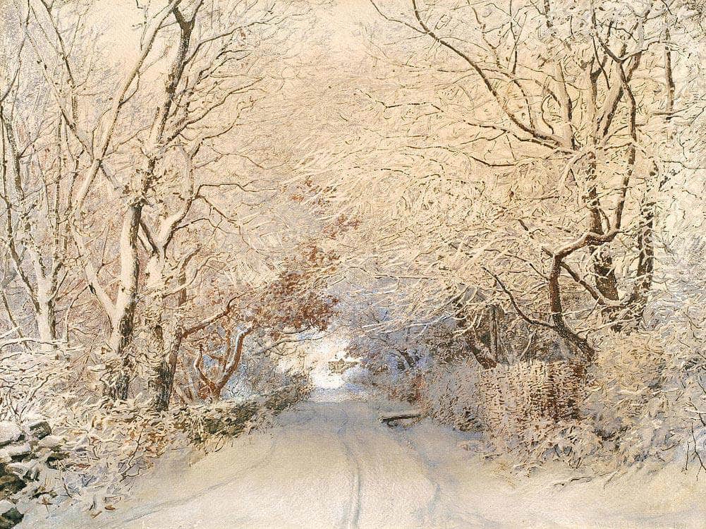 Path In A Winter Landscape By Walter Launt Palmer Fine Art Print