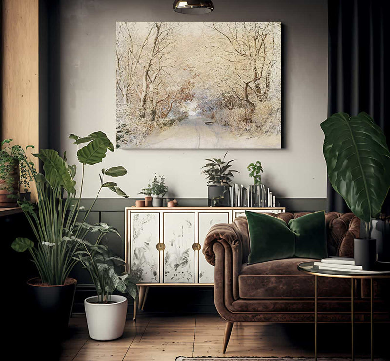 Path In A Winter Landscape By Walter Launt Palmer Fine Art Print