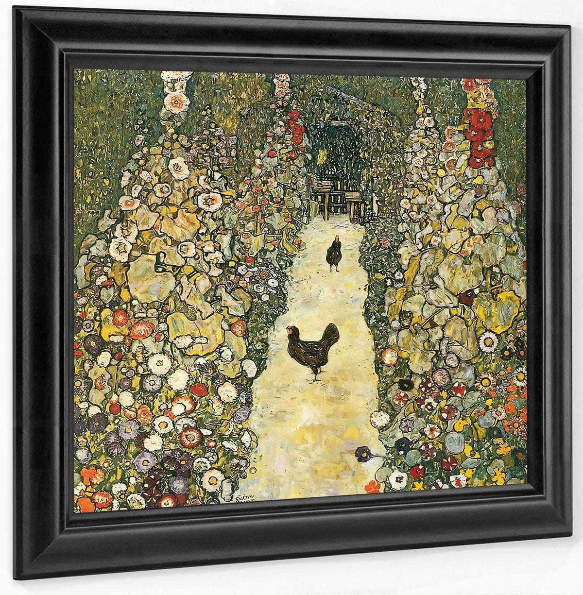 Path Of Garden And Hens By Gustav Klimt Fine Art Print