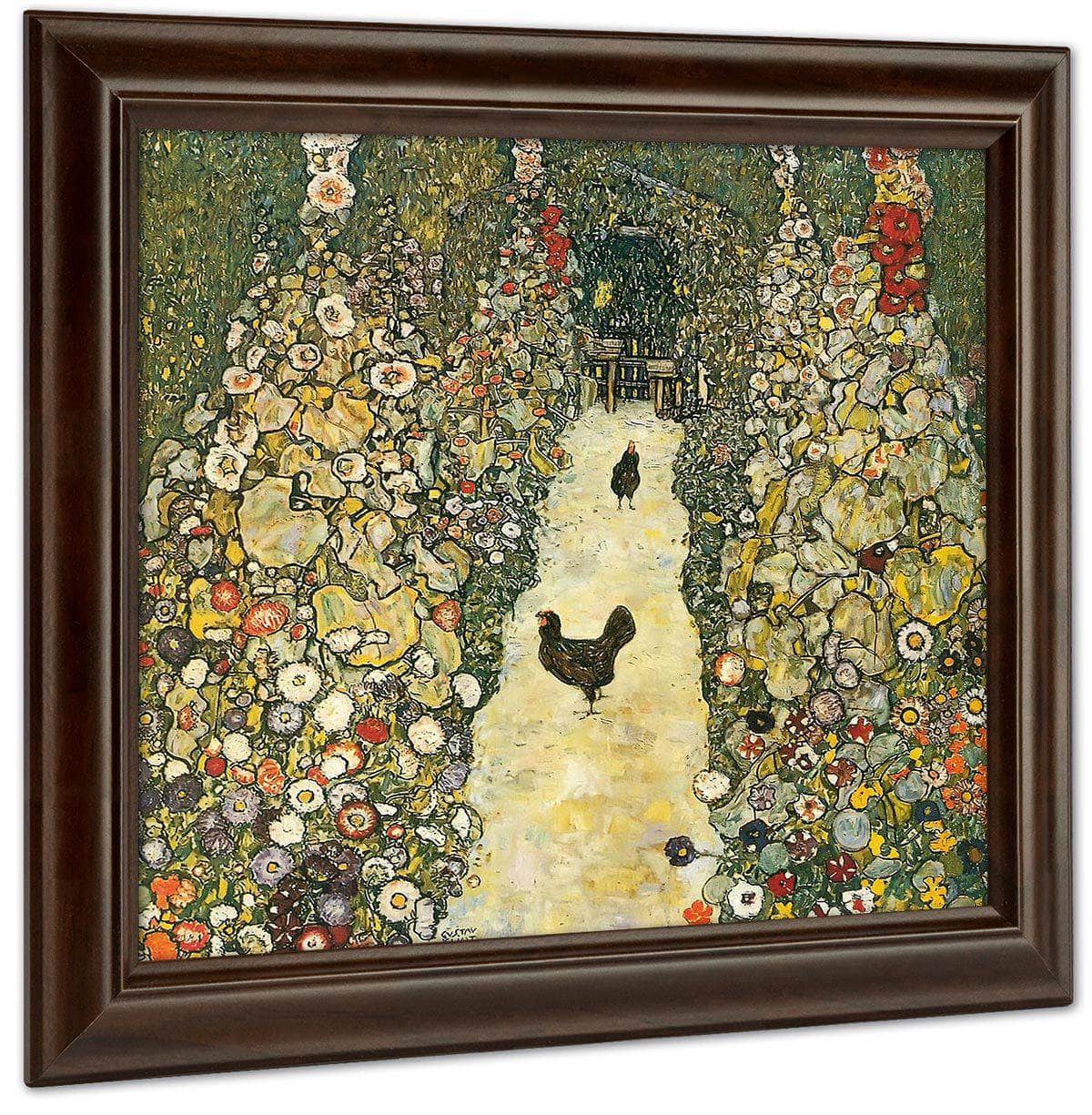 Path Of Garden And Hens By Gustav Klimt Fine Art Print