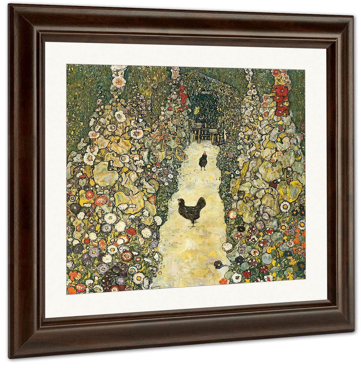 Path Of Garden And Hens By Gustav Klimt Fine Art Print