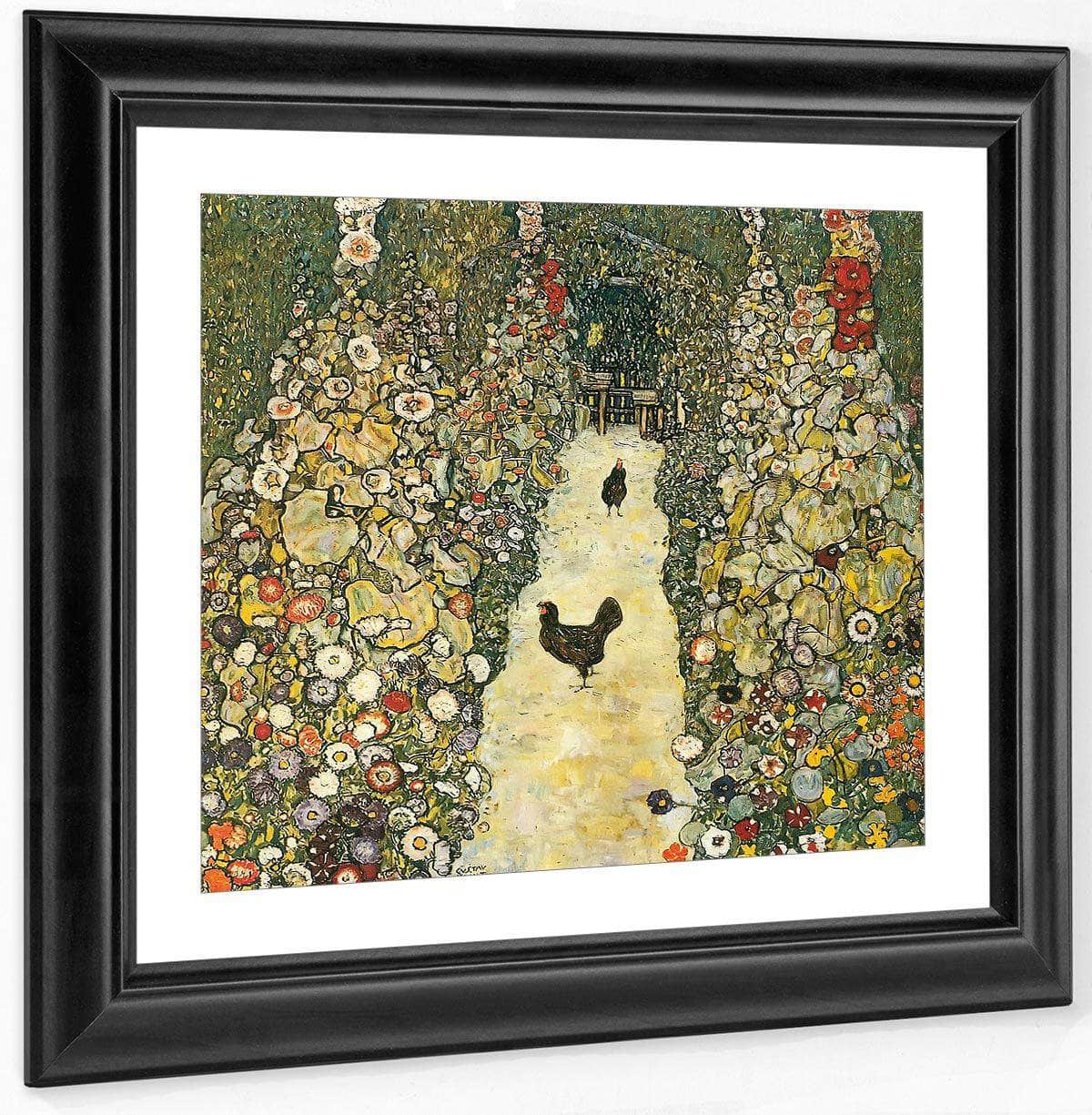 Path Of Garden And Hens By Gustav Klimt Fine Art Print