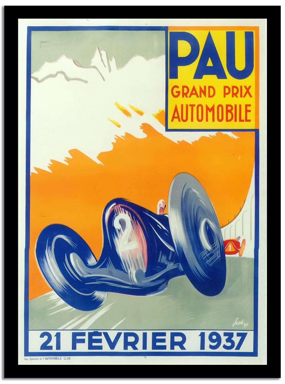 Pau  Vintage Poster Fine Art Print