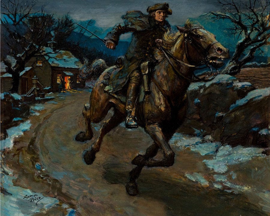 Paul Revere And The Minute Men Book Cover 1950 By Norman Mills Price Fine Art Print