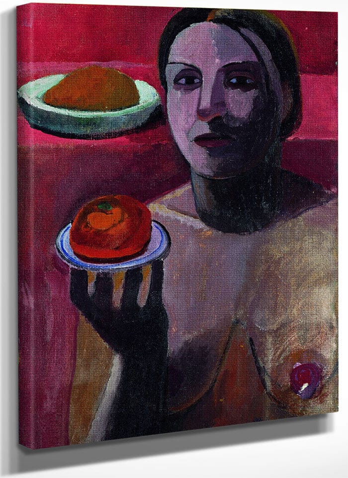 Paula Modersohn Becker Italian Woman With A Plate In Her Raised Hand 1906 Trivium Art History By Paula Modersohn Becker Fine Art Print