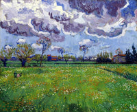 Paysage Sous Un Ciel Mouvemente Painting Vincent Van Gogh Canvas Art Fine Art Print