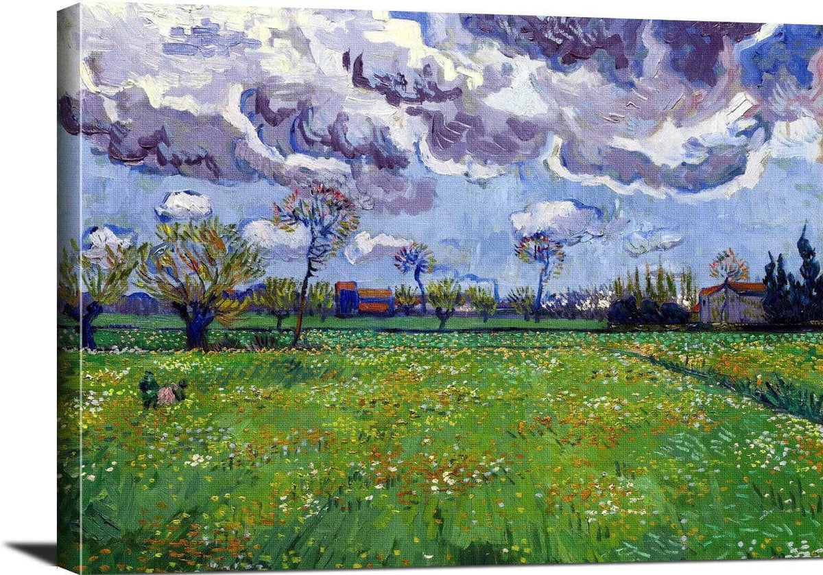 Paysage Sous Un Ciel Mouvemente Painting Vincent Van Gogh Canvas Art Fine Art Print