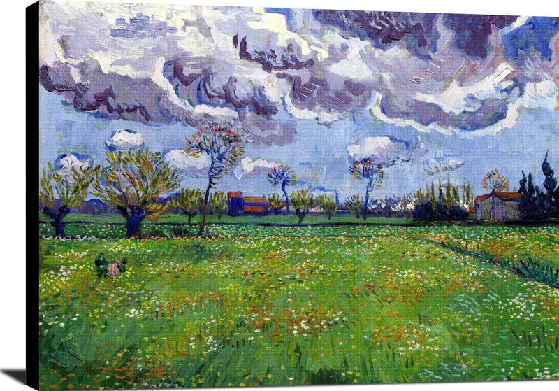 Paysage Sous Un Ciel Mouvemente Painting Vincent Van Gogh Canvas Art Fine Art Print