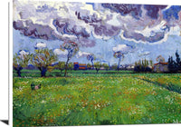 Paysage Sous Un Ciel Mouvemente Painting Vincent Van Gogh Canvas Art Fine Art Print