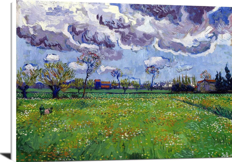 Paysage Sous Un Ciel Mouvemente Painting Vincent Van Gogh Canvas Art Fine Art Print