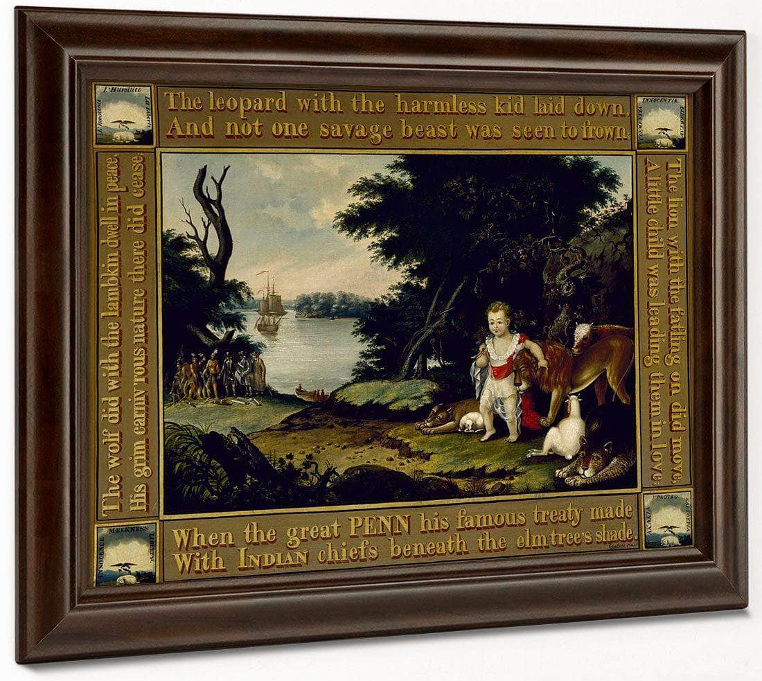Peaceable Kingdom 1828 By Edward Hicks Fine Art Print
