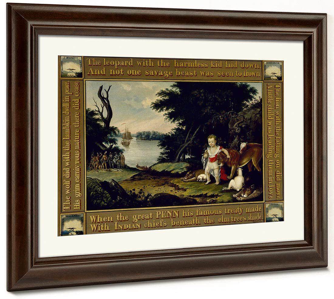 Peaceable Kingdom 1828 By Edward Hicks Fine Art Print