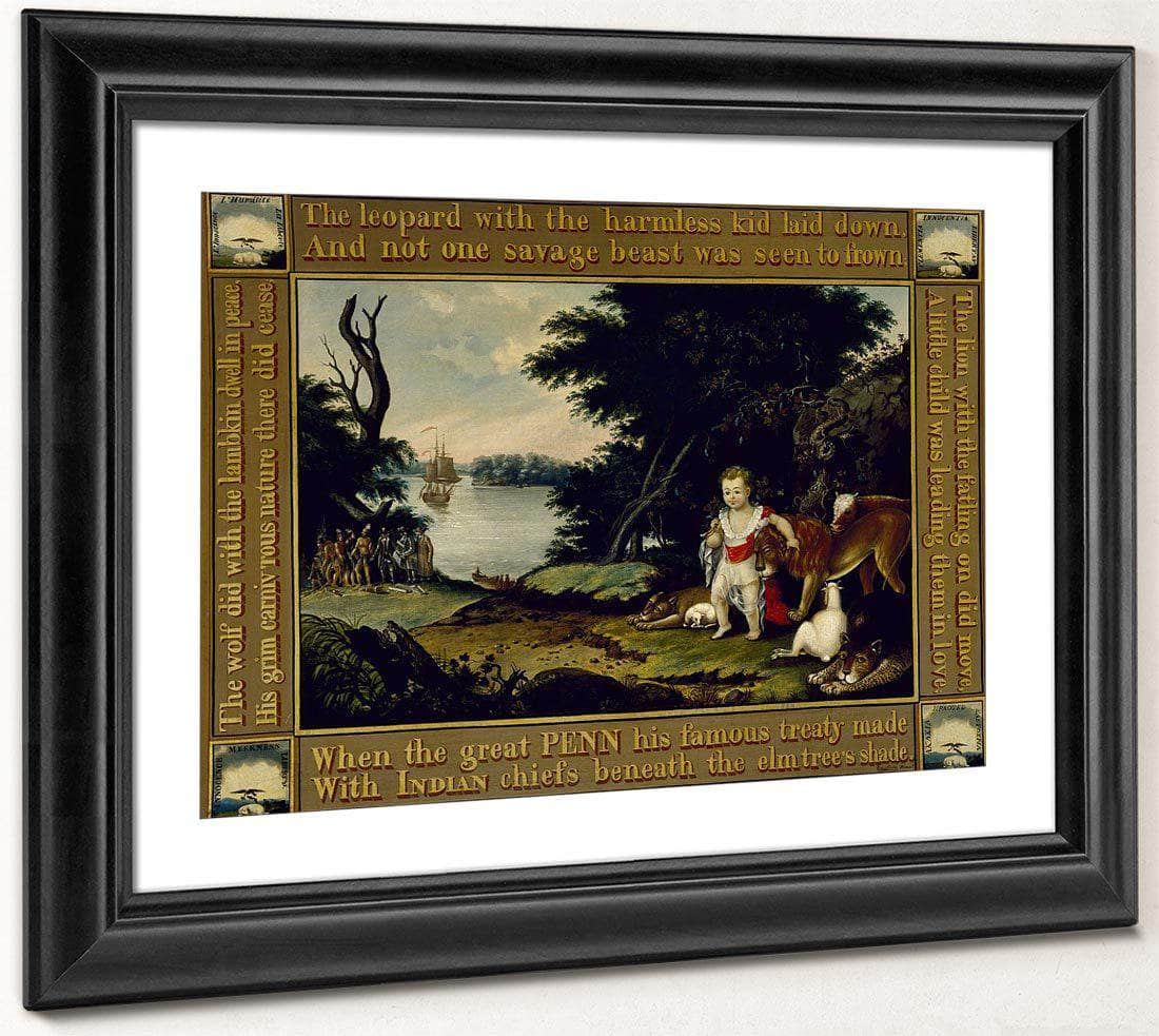 Peaceable Kingdom 1828 By Edward Hicks Fine Art Print